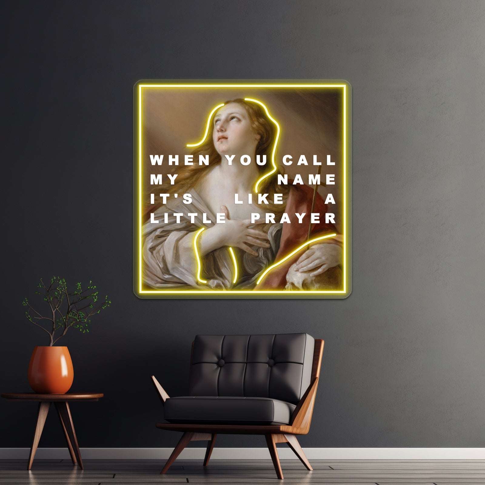 The Penitent Prayer Of Mary Magdalene Artwork Personalized Neon Signs | Shineneon