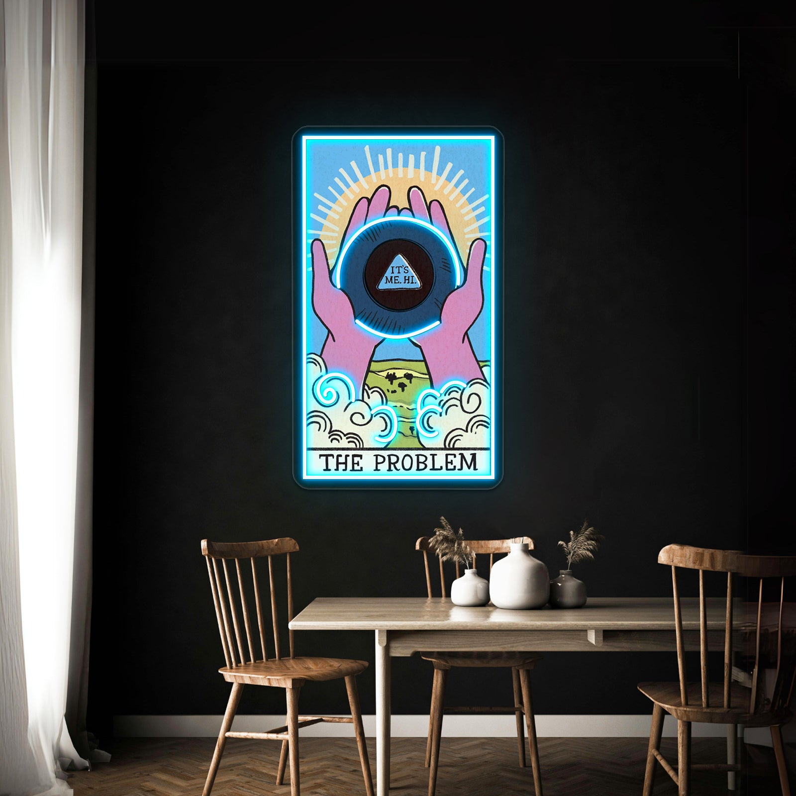 The Problem Tarot Card Neon Sign Artwork For Funny Neon Signs | Shineneon