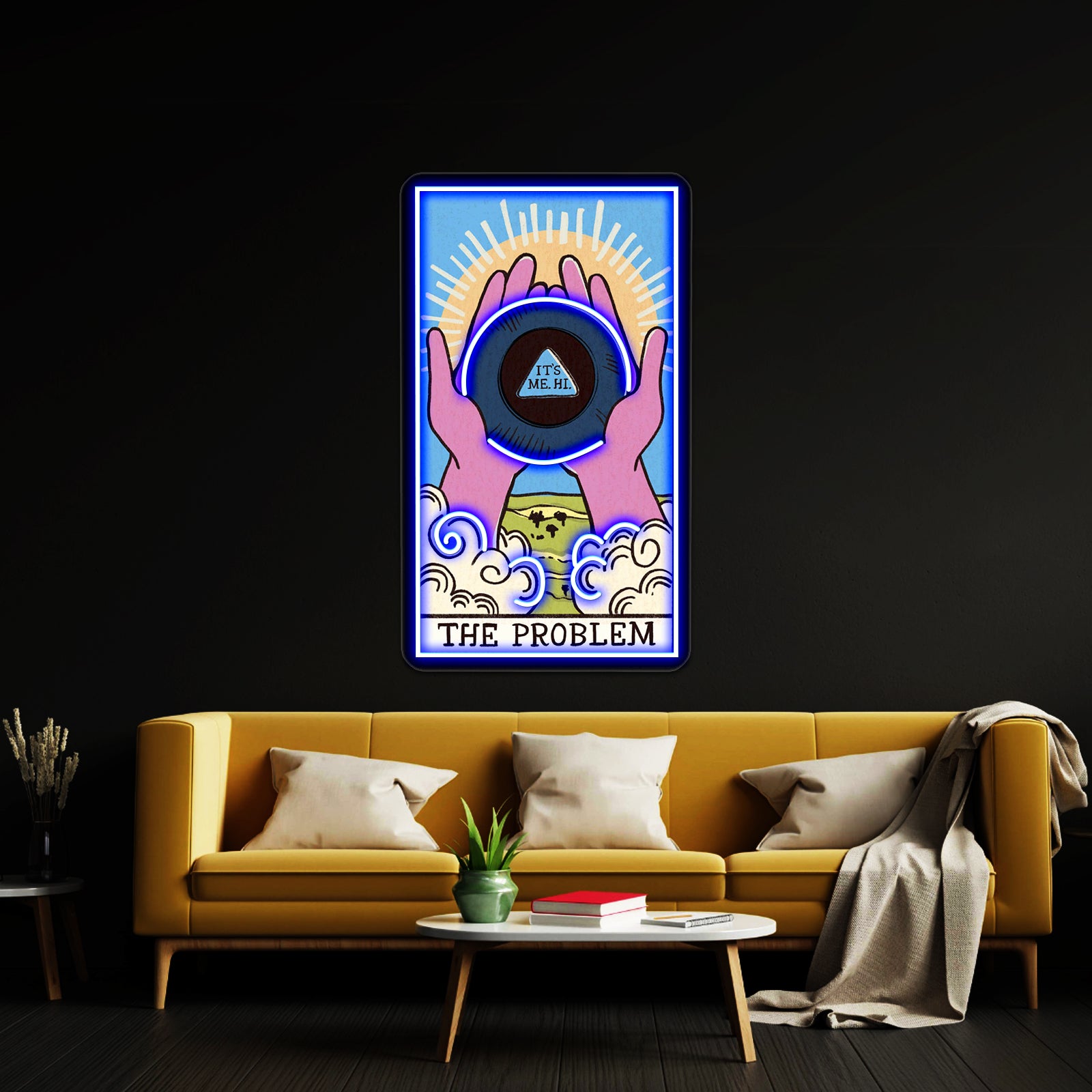 The Problem Tarot Card Neon Sign Artwork For Funny Neon Signs | Shineneon