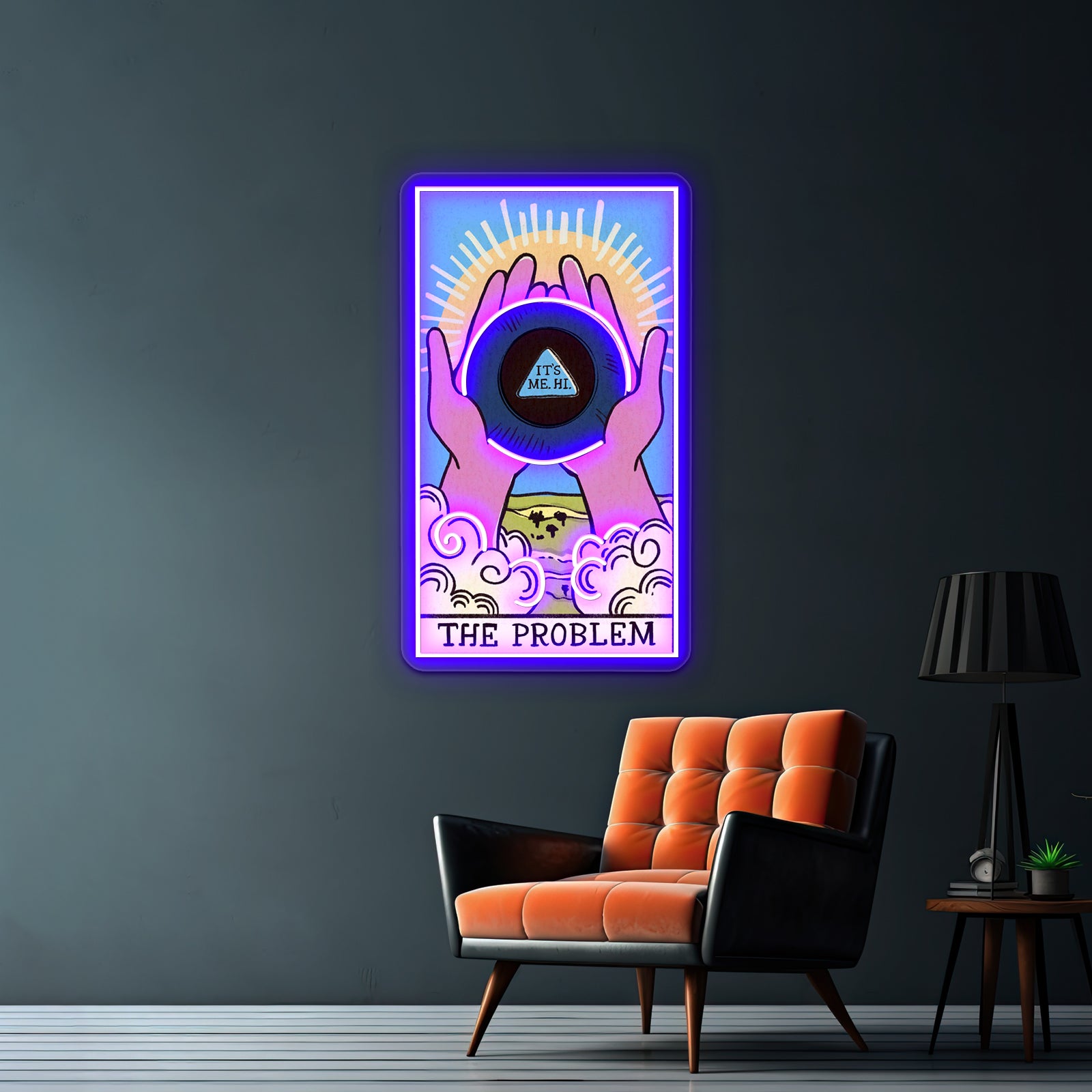 The Problem Tarot Card Neon Sign Artwork For Funny Neon Signs | Shineneon