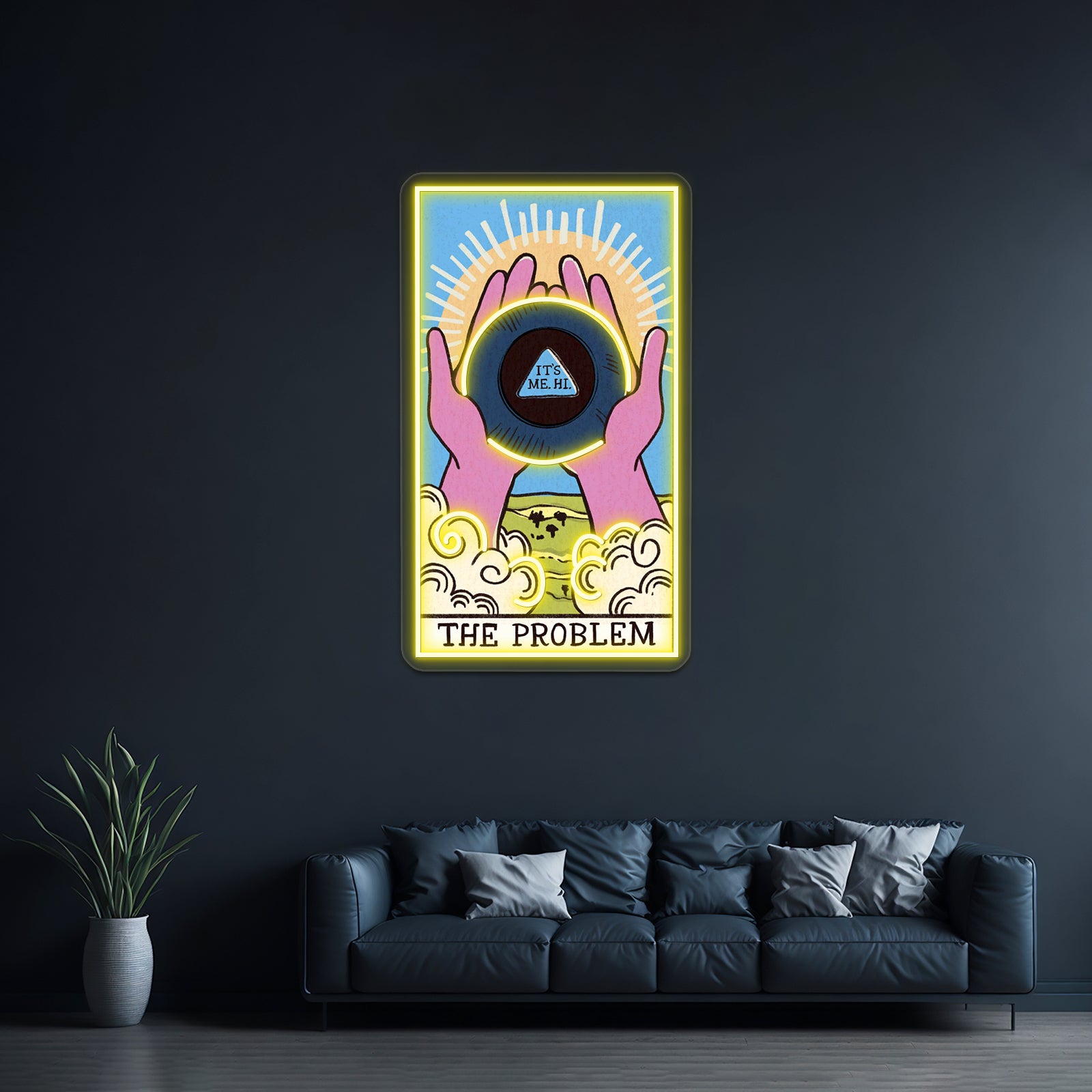 The Problem Tarot Card Neon Sign Artwork For Funny Neon Signs | Shineneon