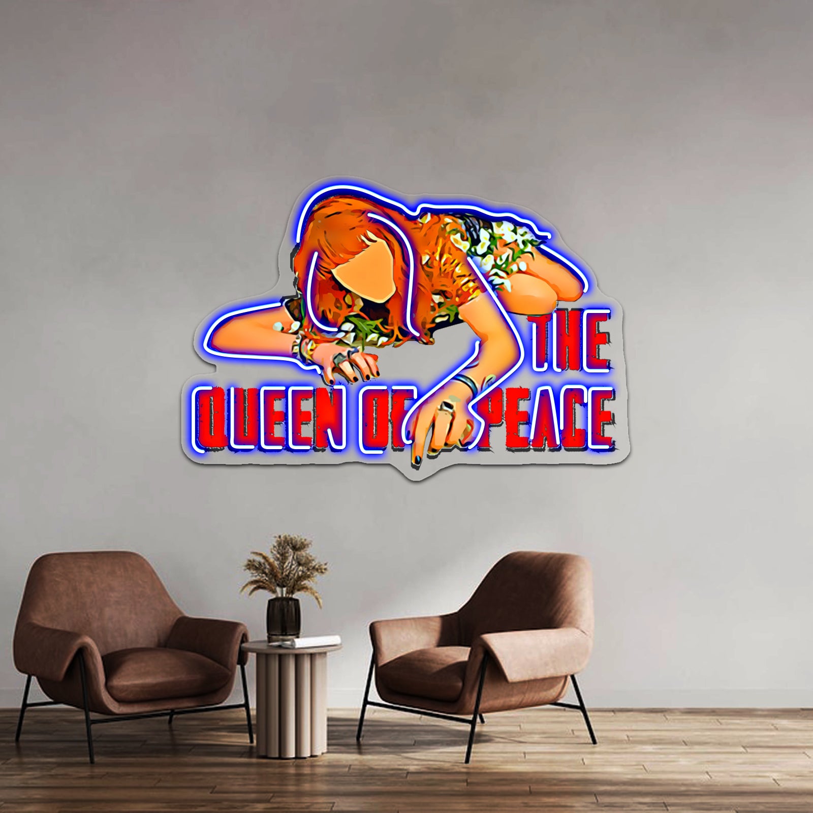 The Queen Of Peace Artwork Personalized Neon Signs | Shineneon