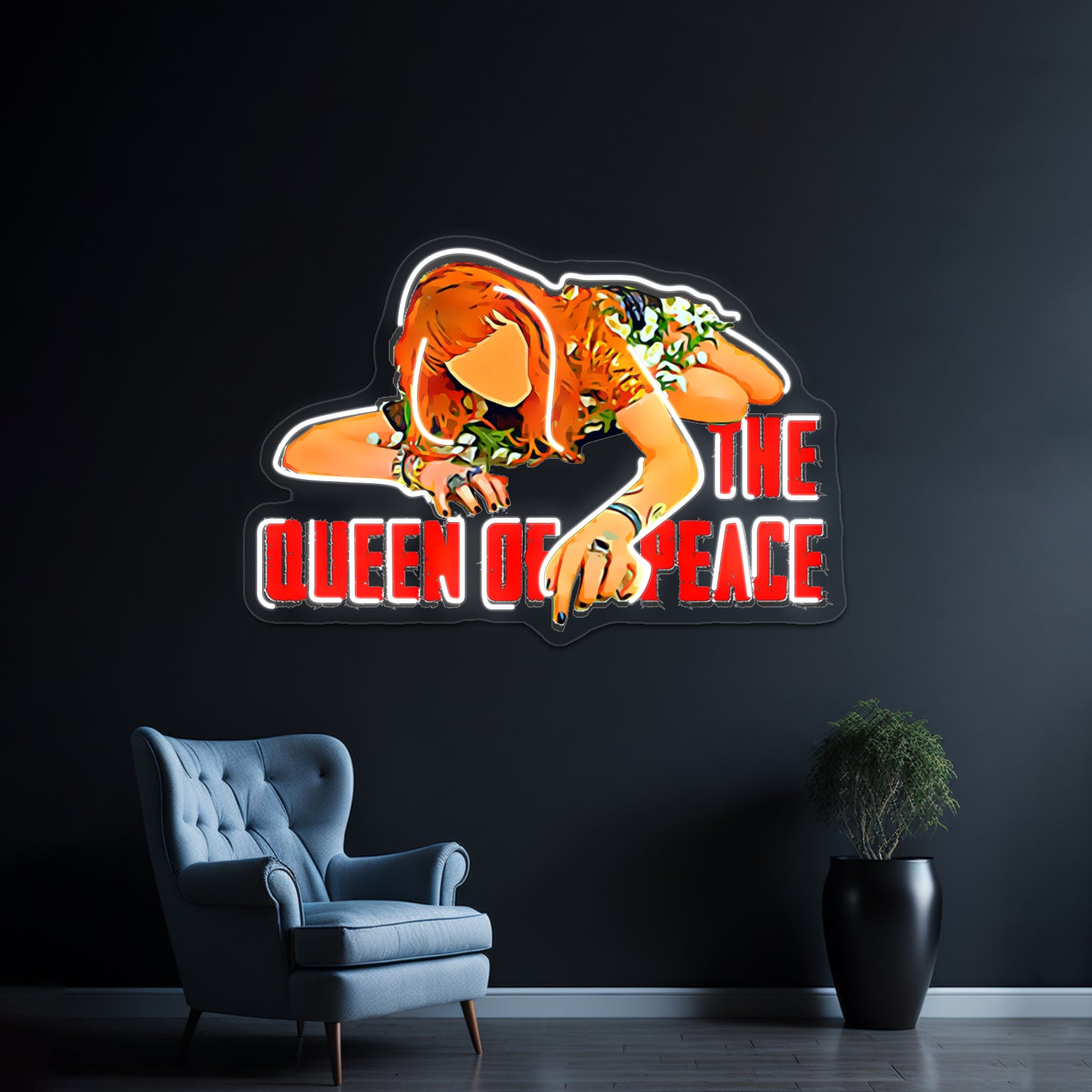 The Queen Of Peace Artwork Personalized Neon Signs | Shineneon