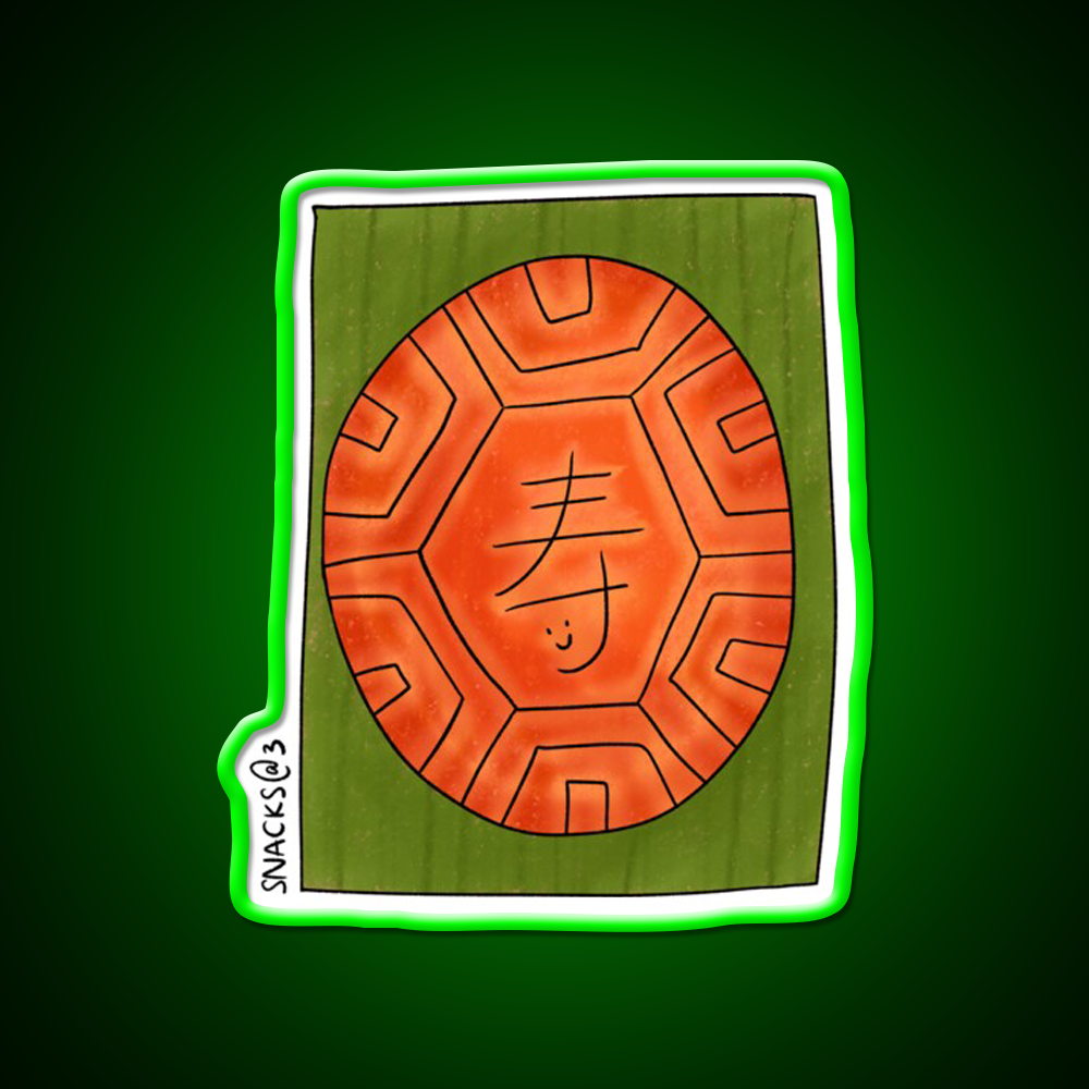 The Red Tortoise Cake Led Neon Sign Chinese Food Rgb Color