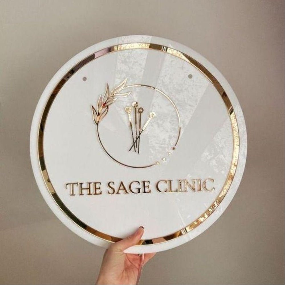 The Sage Clinic Acrylic Business Logo Sign_1 - Shineneon