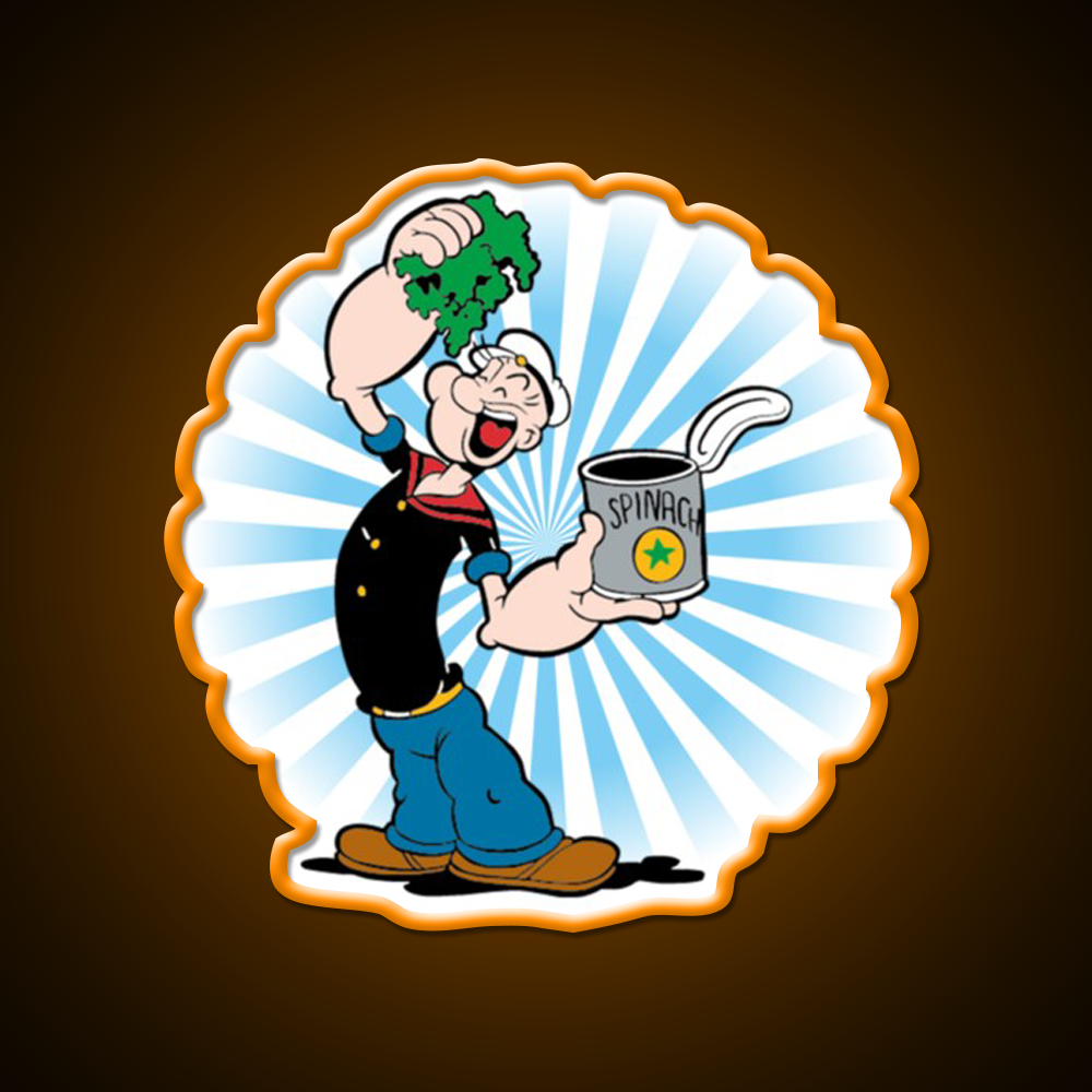 The Sailor Popeye 90S Vintage 01 Gym Fitness Led Neon Sign Rgb Color - LED neon sign view 6