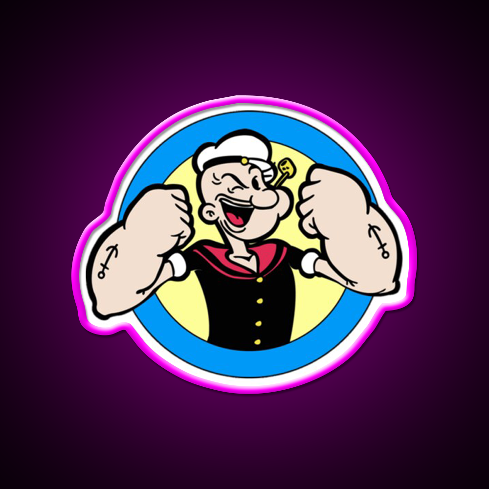 The Sailor Popeye 90S Vintage 04 Gym Fitness Led Neon Sign Rgb Color
