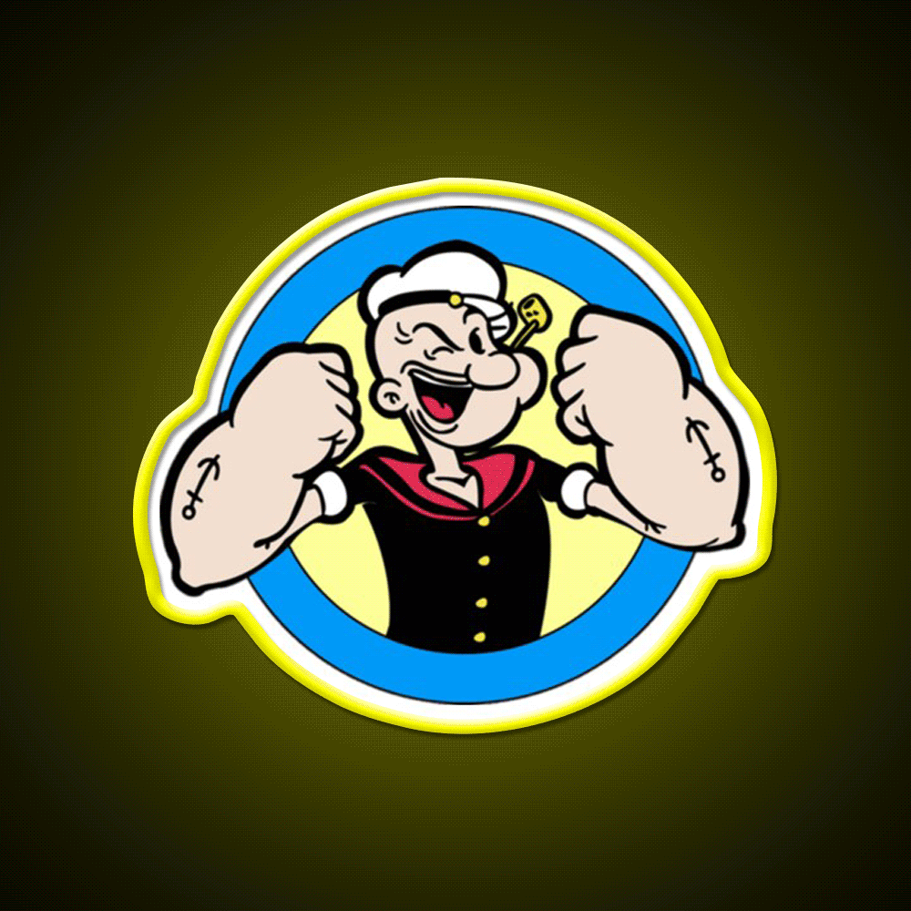 The Sailor Popeye 90S Vintage 04 Gym Fitness Led Neon Sign Rgb Color