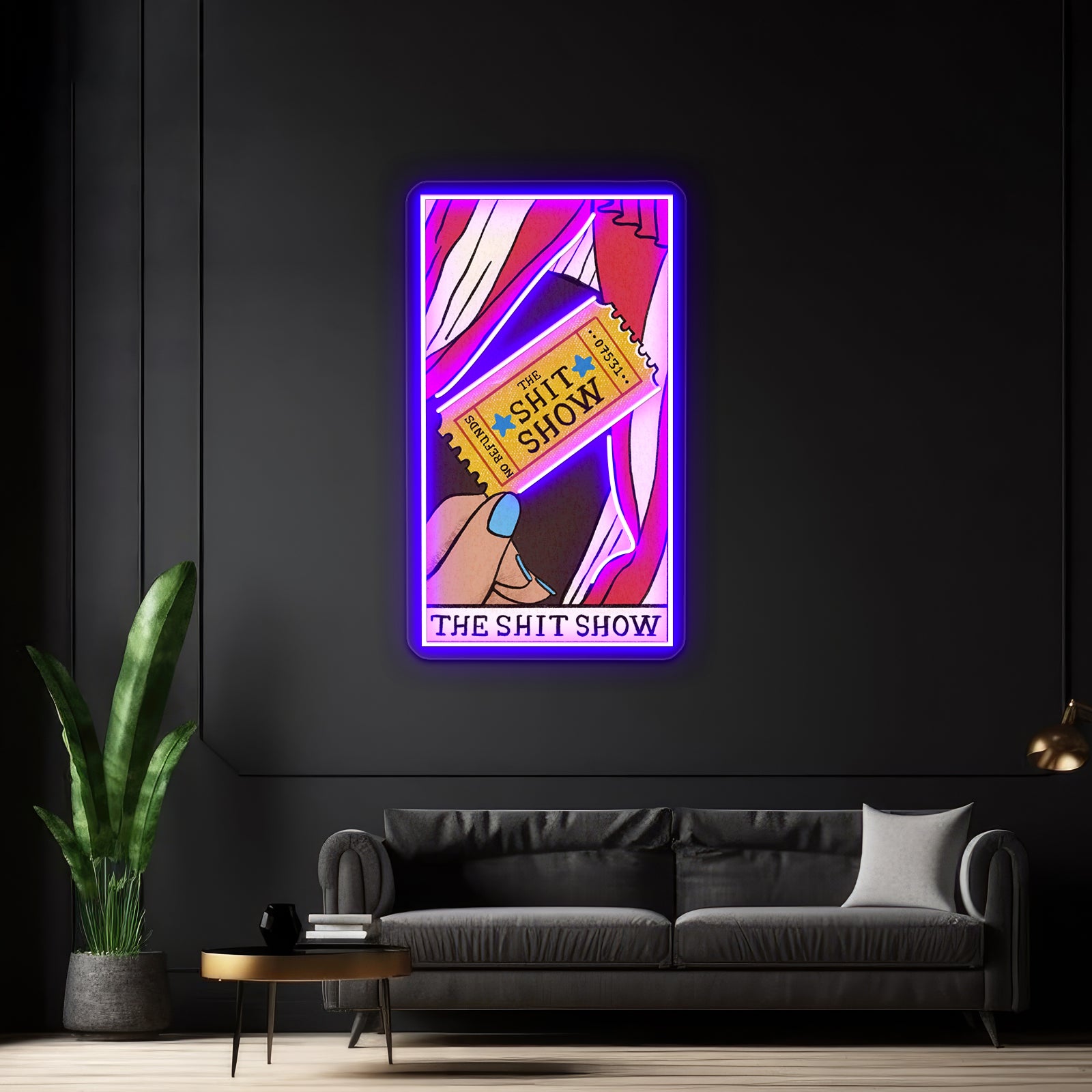 The Shit Show Tarot Card Neon Sign Artwork For Neon Sign For Sale | Shineneon