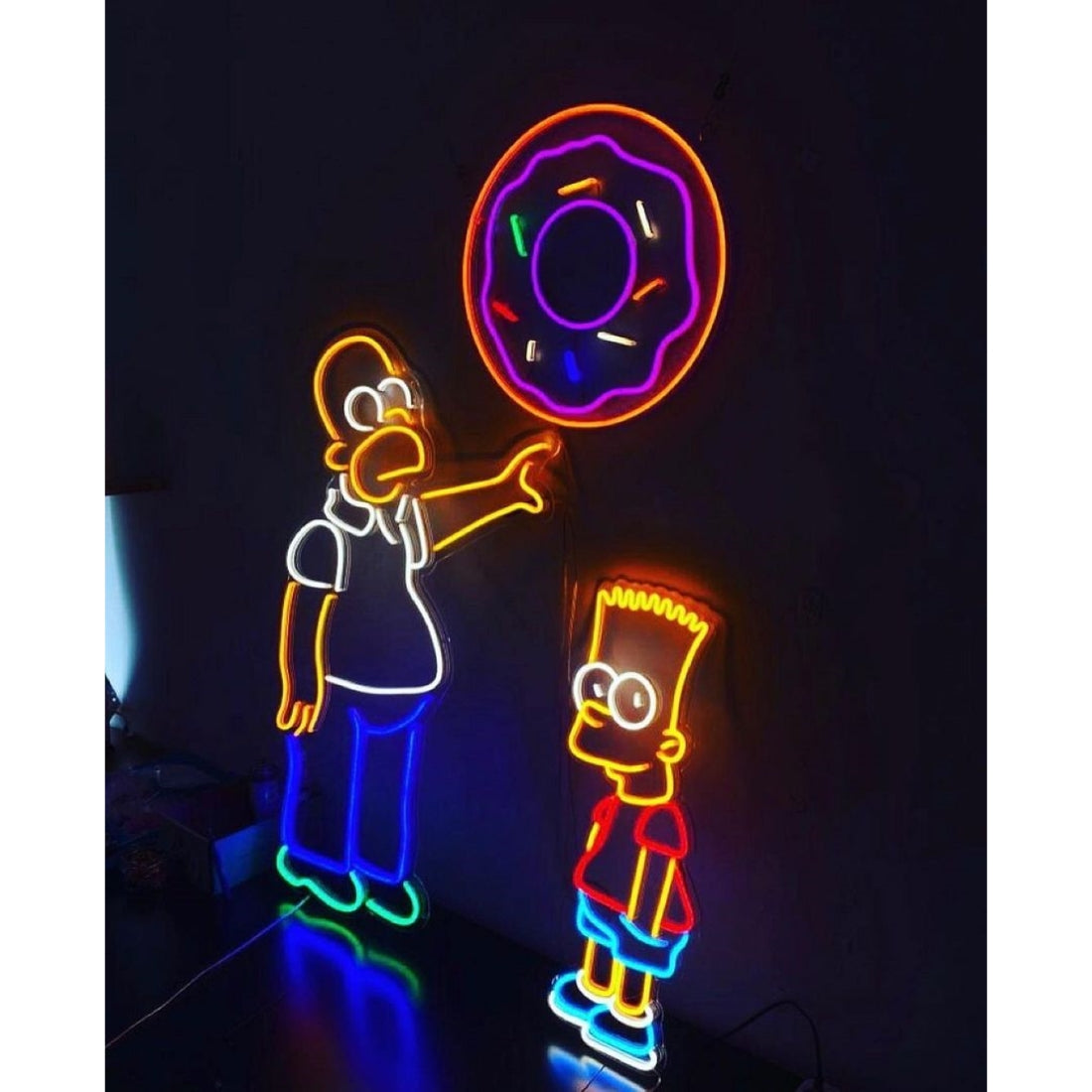 The Simpsons Homer And Bart Led Sign Business Neon Sign