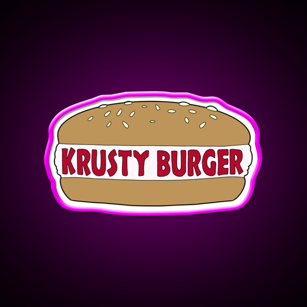 The Simpsons Krusty Burger Fast Food Led Neon Sign For Burger Place Rgb Color - Shineneon