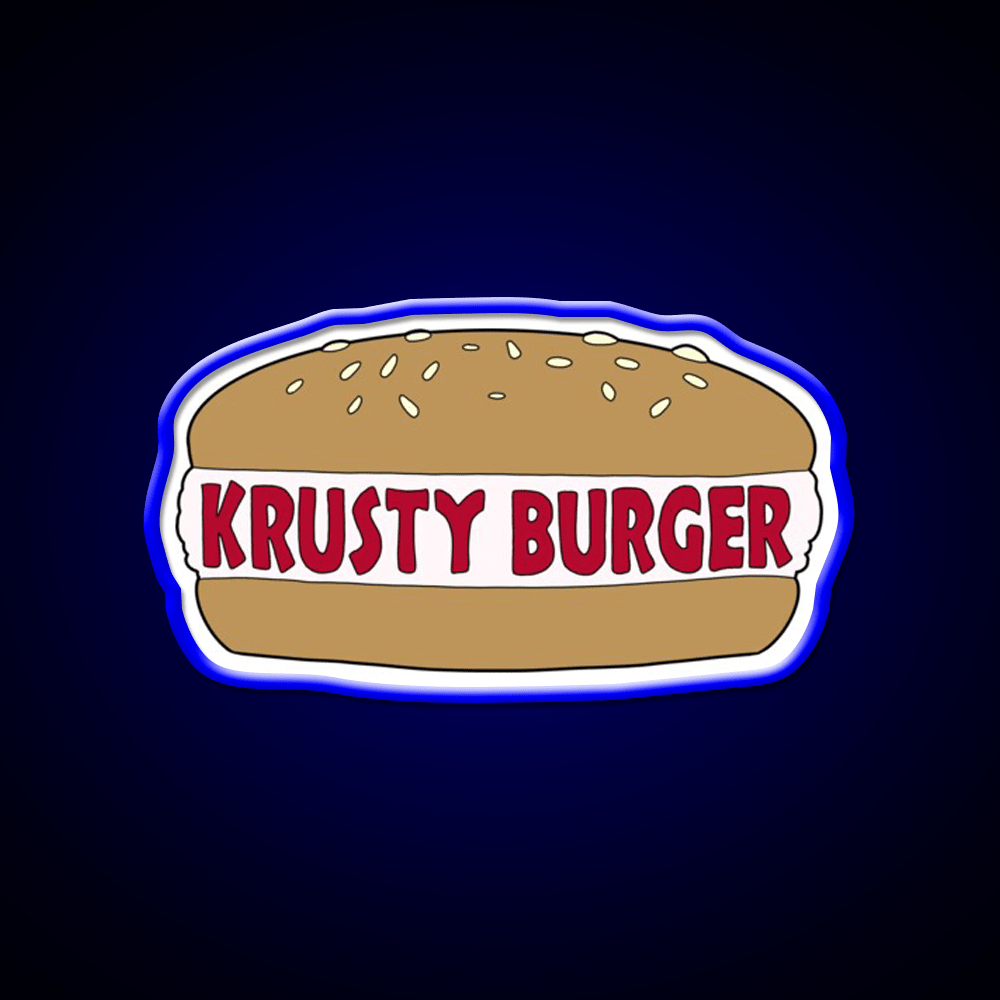 The Simpsons Krusty Burger Fast Food Led Neon Sign For Burger Place Rgb Color - Shineneon