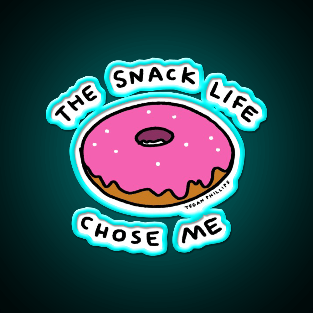 The Snack Life Chose Me Snack Food Led Neon Sign Rgb Color - Shineneon