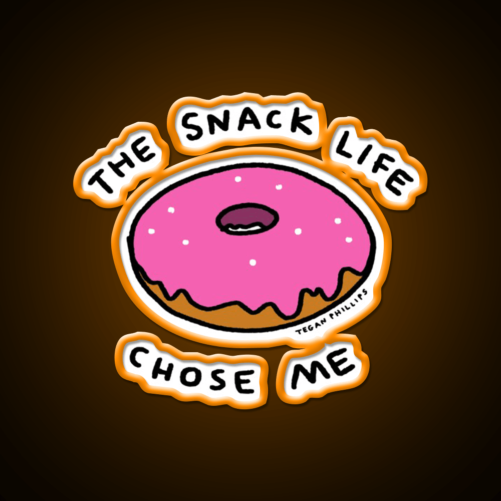 The Snack Life Chose Me Snack Food Led Neon Sign Rgb Color - Shineneon