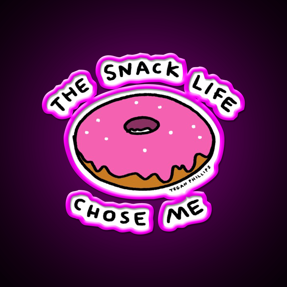 The Snack Life Chose Me Snack Food Led Neon Sign Rgb Color - Shineneon