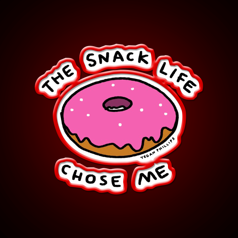 The Snack Life Chose Me Snack Food Led Neon Sign Rgb Color - Shineneon