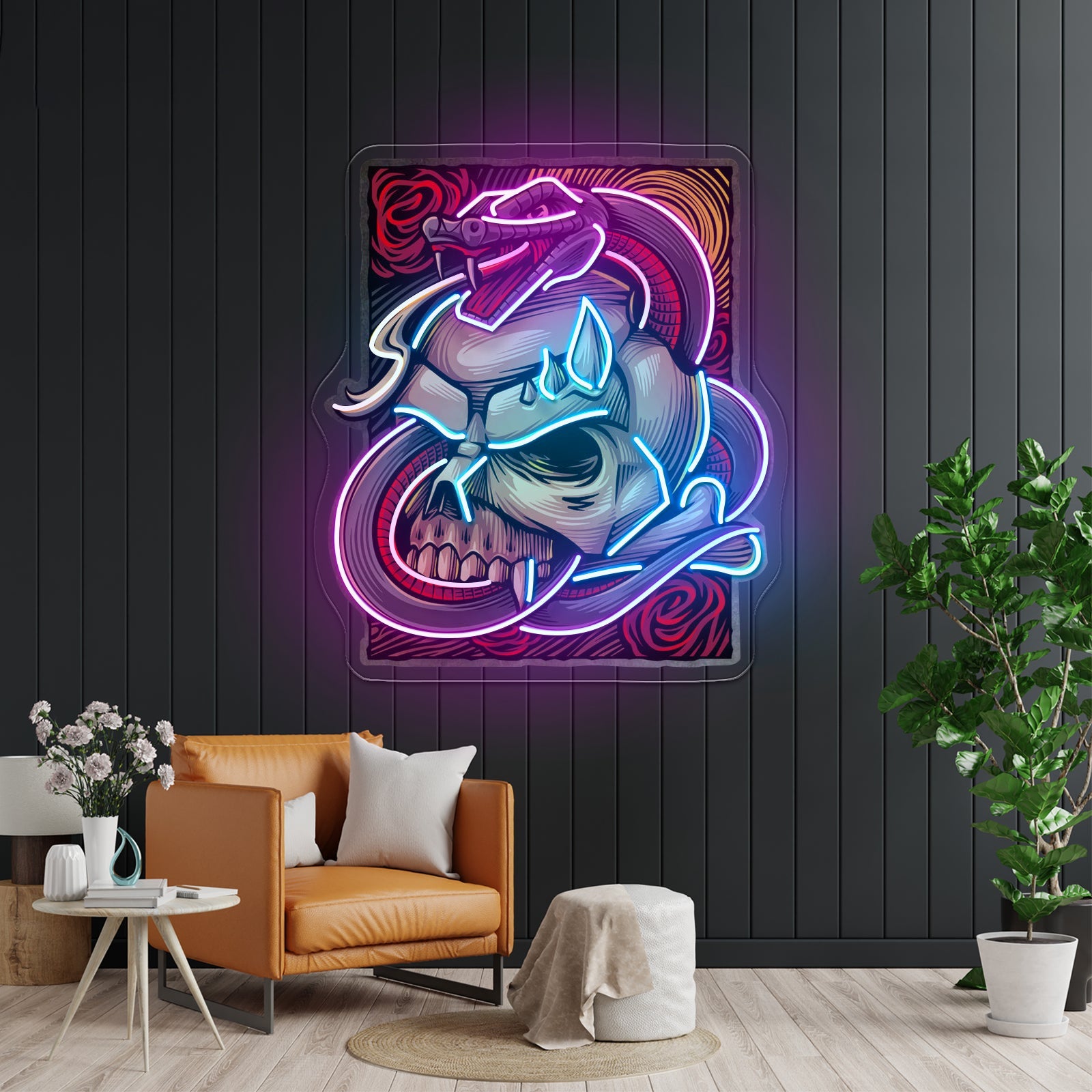 The Snake Has A Skull Led Neon Sign Light Custom Led Signs - Shineneon