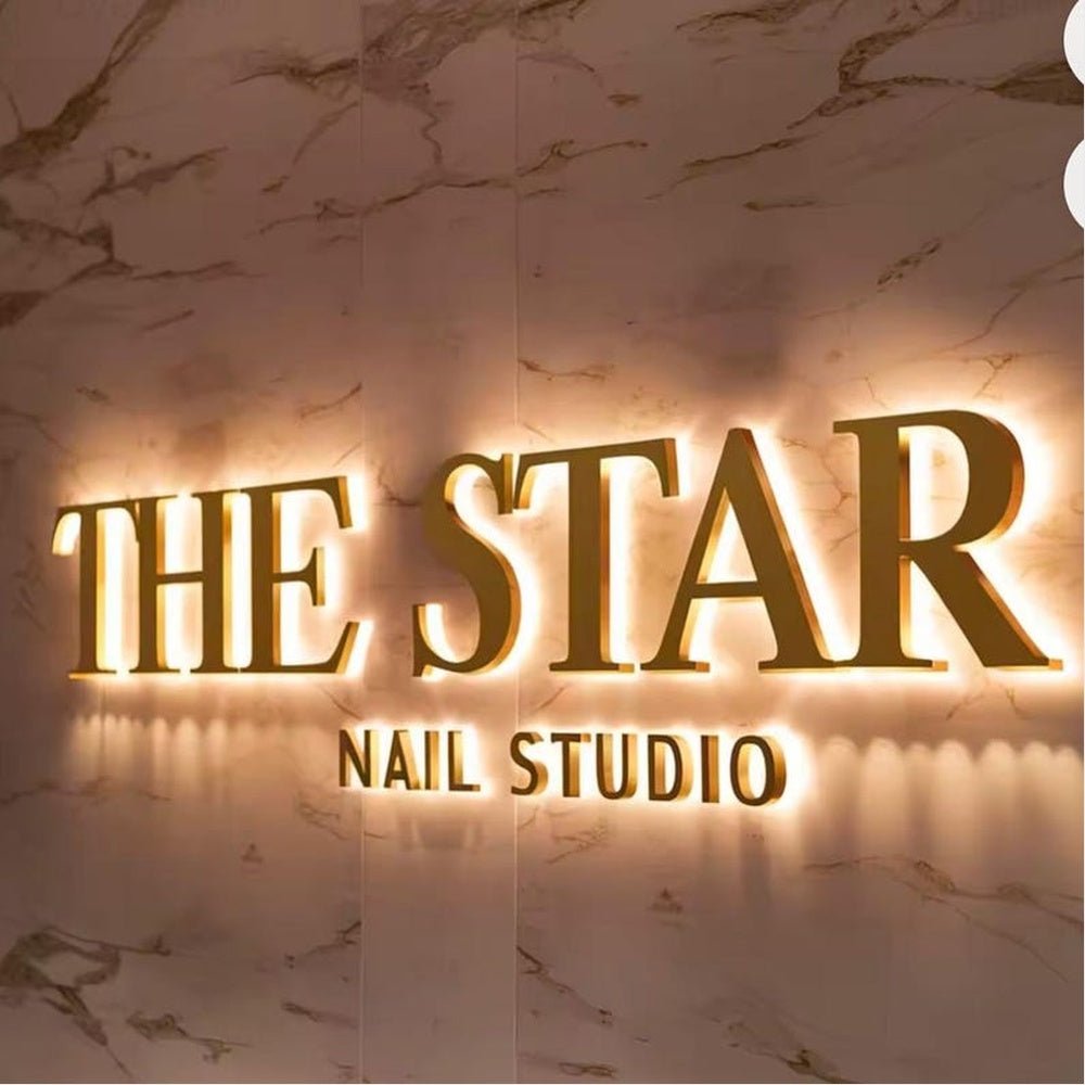 The Star Nail Studio 3D Backlit Channel Letters Led Light Sign - Shineneon