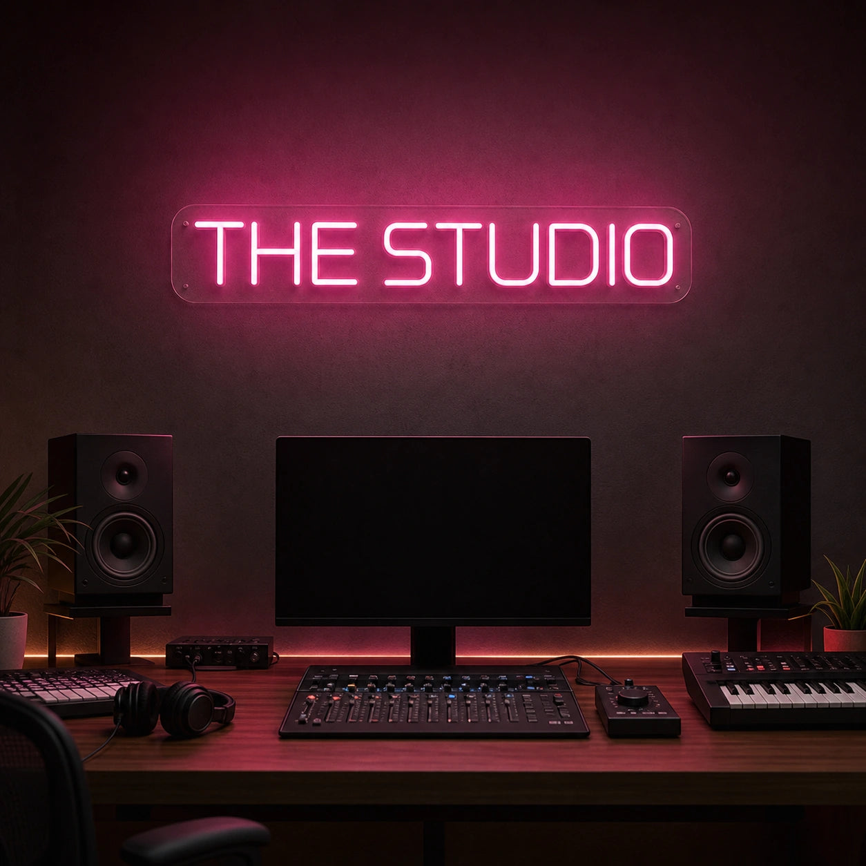 The Studio LED Neon Sign Garage Man Cave Neon Sign real lifestyle scene