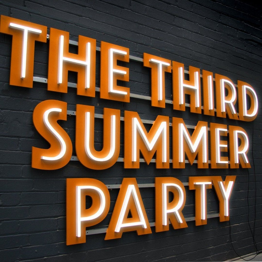 The Third Summer Party 3D Frontlit Channel Letters Led Light Sign