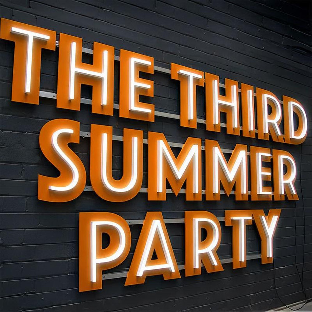 The Third Summer Party 3D Frontlit Letters Metal Led Sign