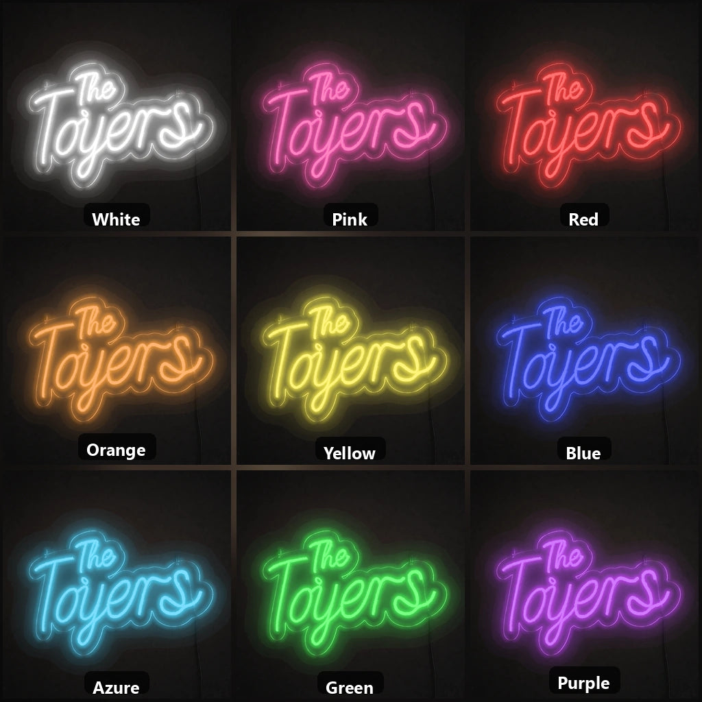 The Tigers LED Neon Sign color grid