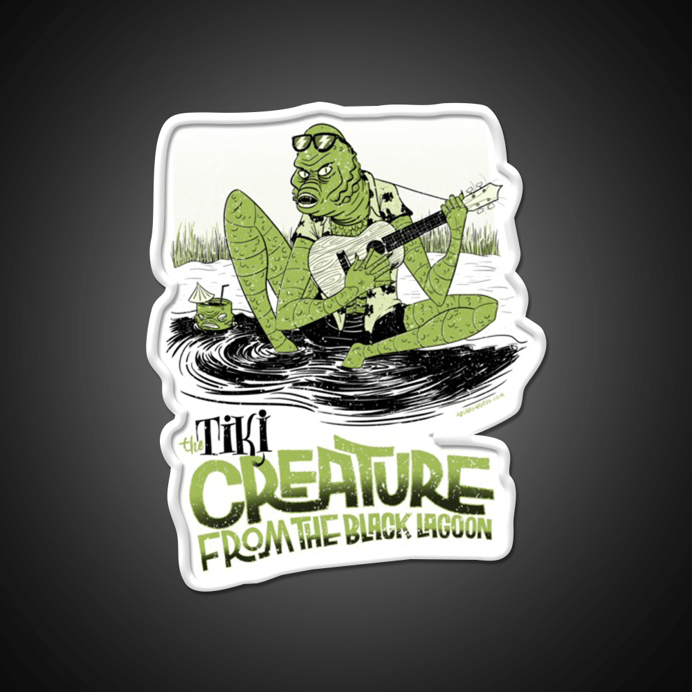 The Tiki Creature From Black Lagoon Cocktail Bar Decor Led Neon Sign Rgb Color - Shineneon