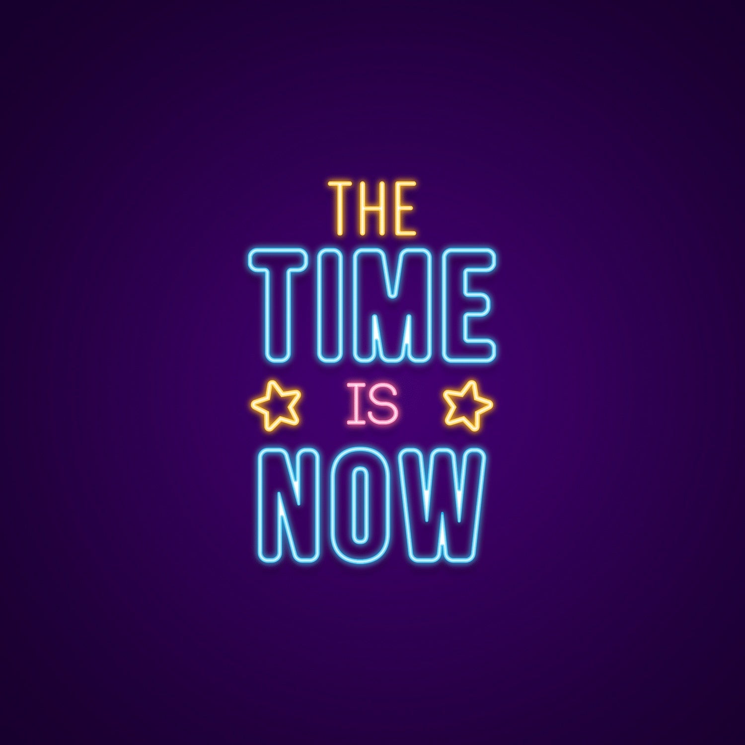 The Time Is Now Led Neon Signs Wall Art | Shineneon