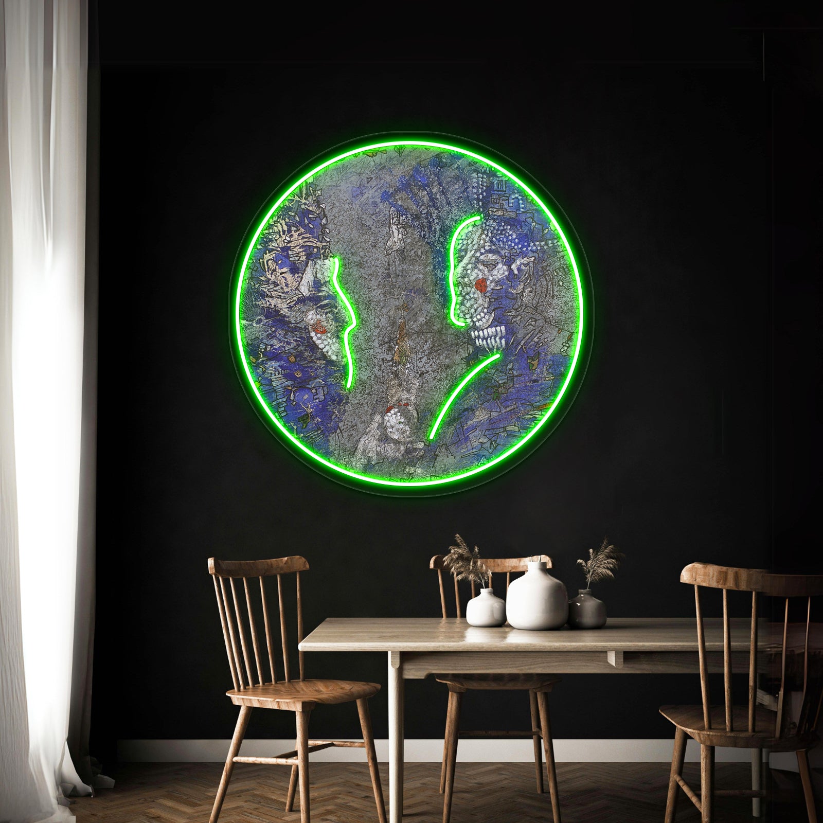 The Two Faces Artwork Personalized Neon Signs | Shineneon