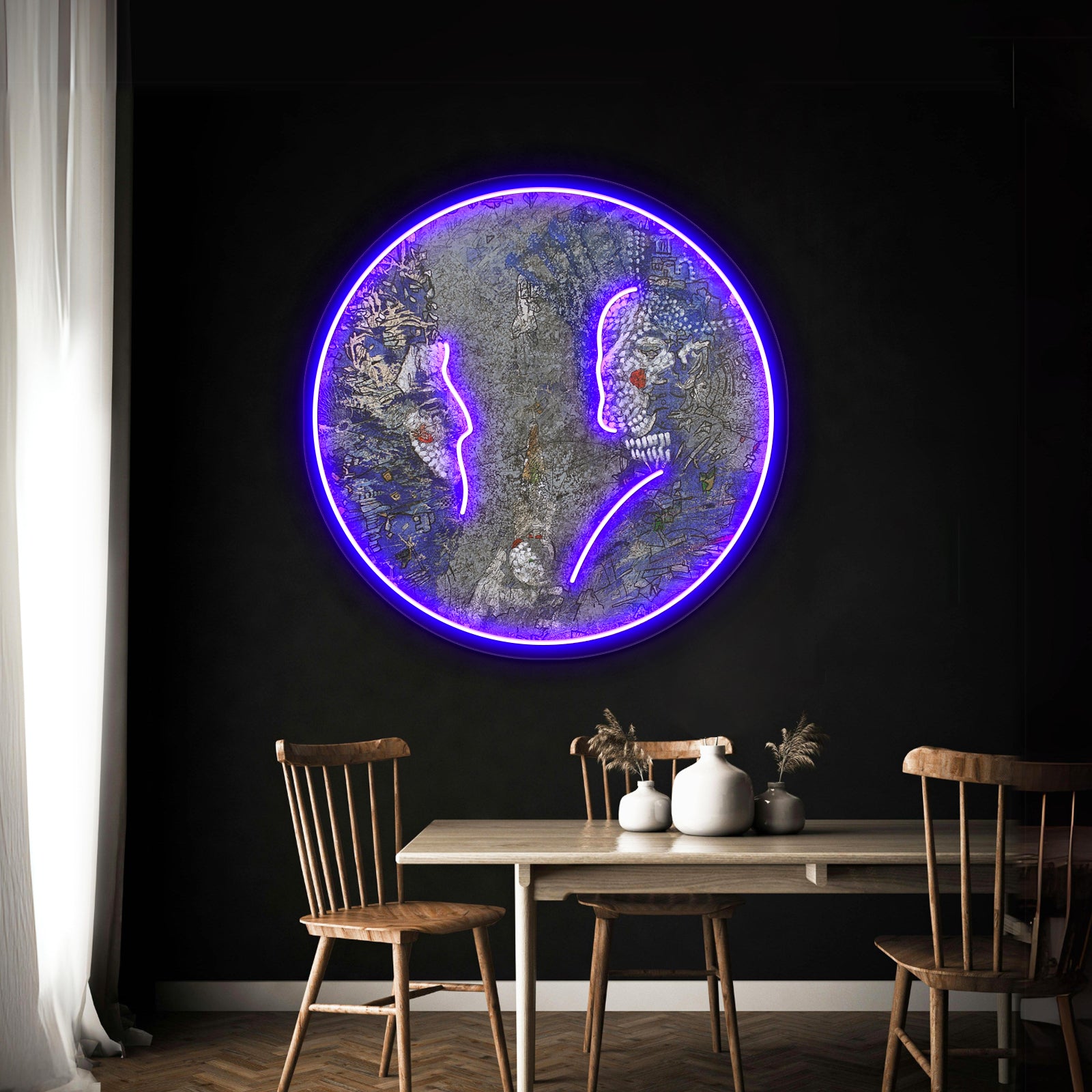 The Two Faces Artwork Personalized Neon Signs | Shineneon