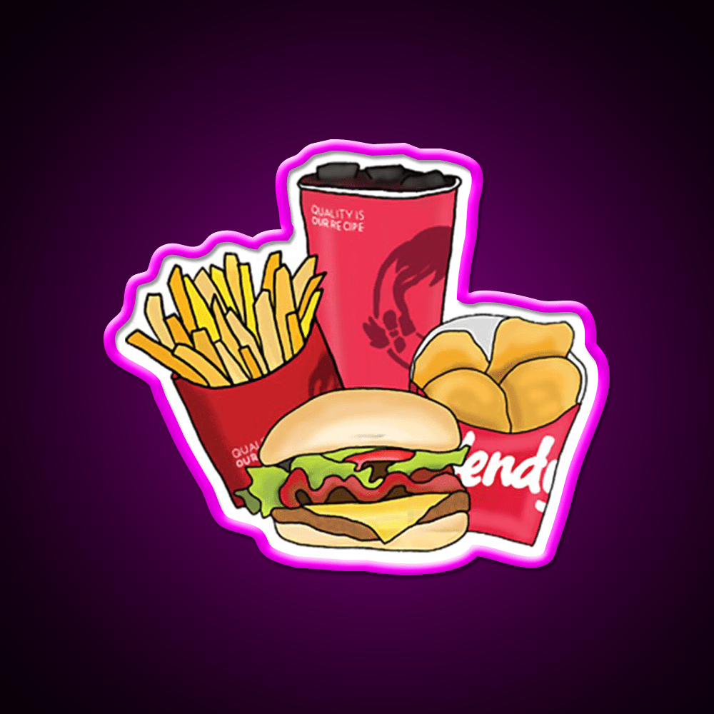 The Ultimate Four Fast Food Led Neon Sign For Burger Place Wall Art Rgb Color - Shineneon