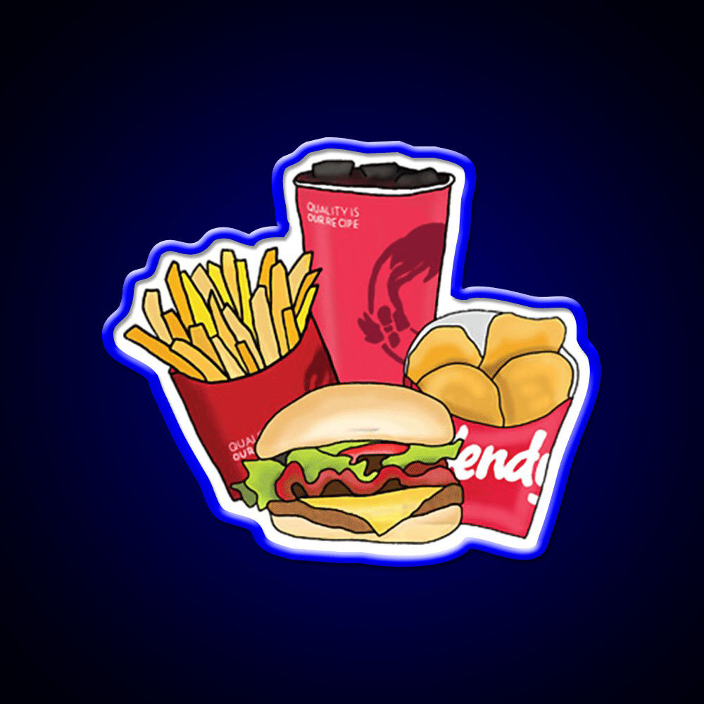 The Ultimate Four Fast Food Led Neon Sign For Burger Place Wall Art Rgb Color - Shineneon