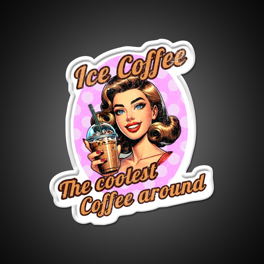 The Ultimate Ice Coffee Experience Cafe Led Neon Sign Espresso Bar Art Rgb Color
