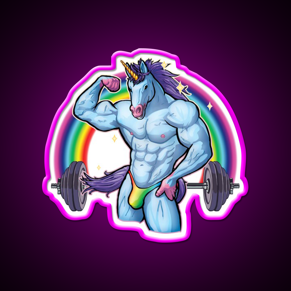 The Unicorn Of Pump Gym Fitness Led Neon Sign Rgb Color
