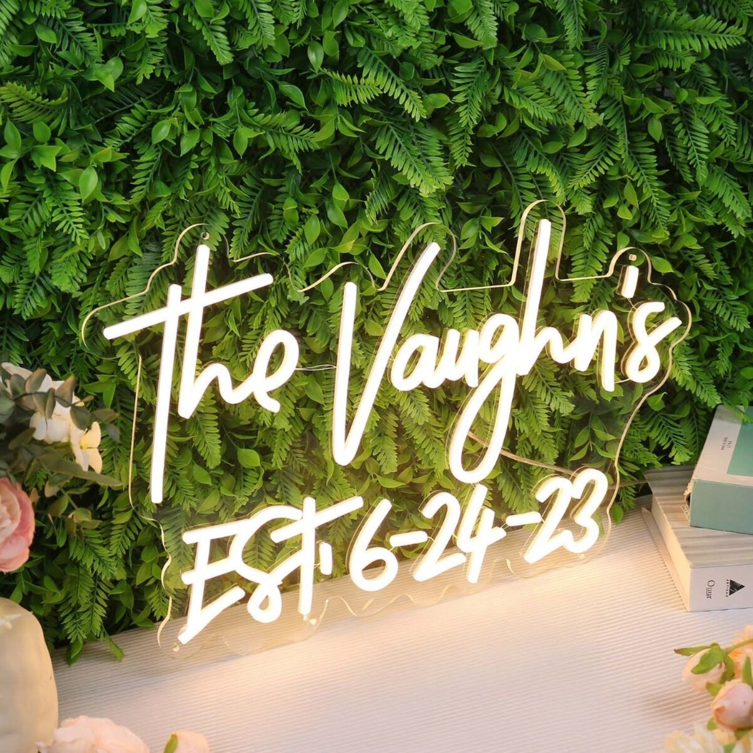 The Vaughns Est 6 - 24 - 23 Yellow Led Neon Sign - Shineneon