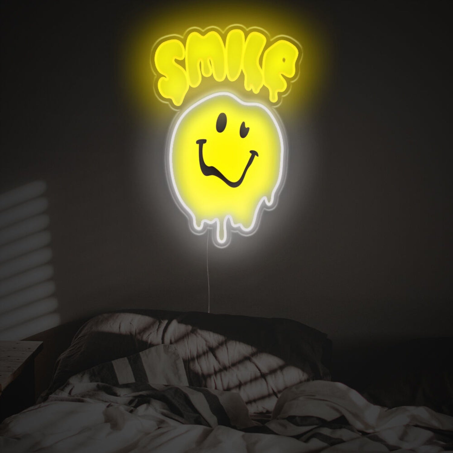 The Vibrant Cool Melting Smile Led Neon Acrylic Artwork | Shineneon
