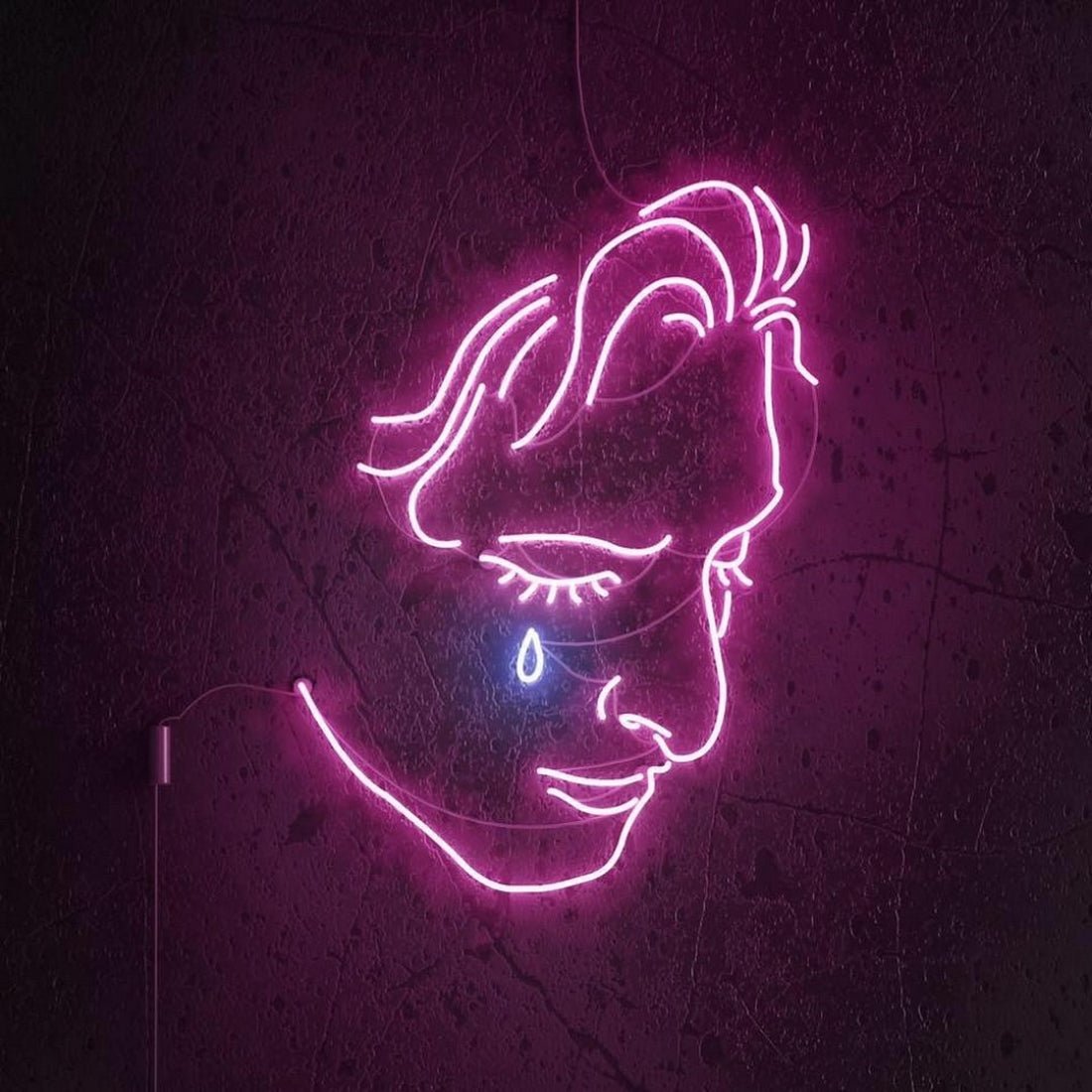 The Weeping Man Sentimental Art Led Sign Business Neon Sign - Shineneon