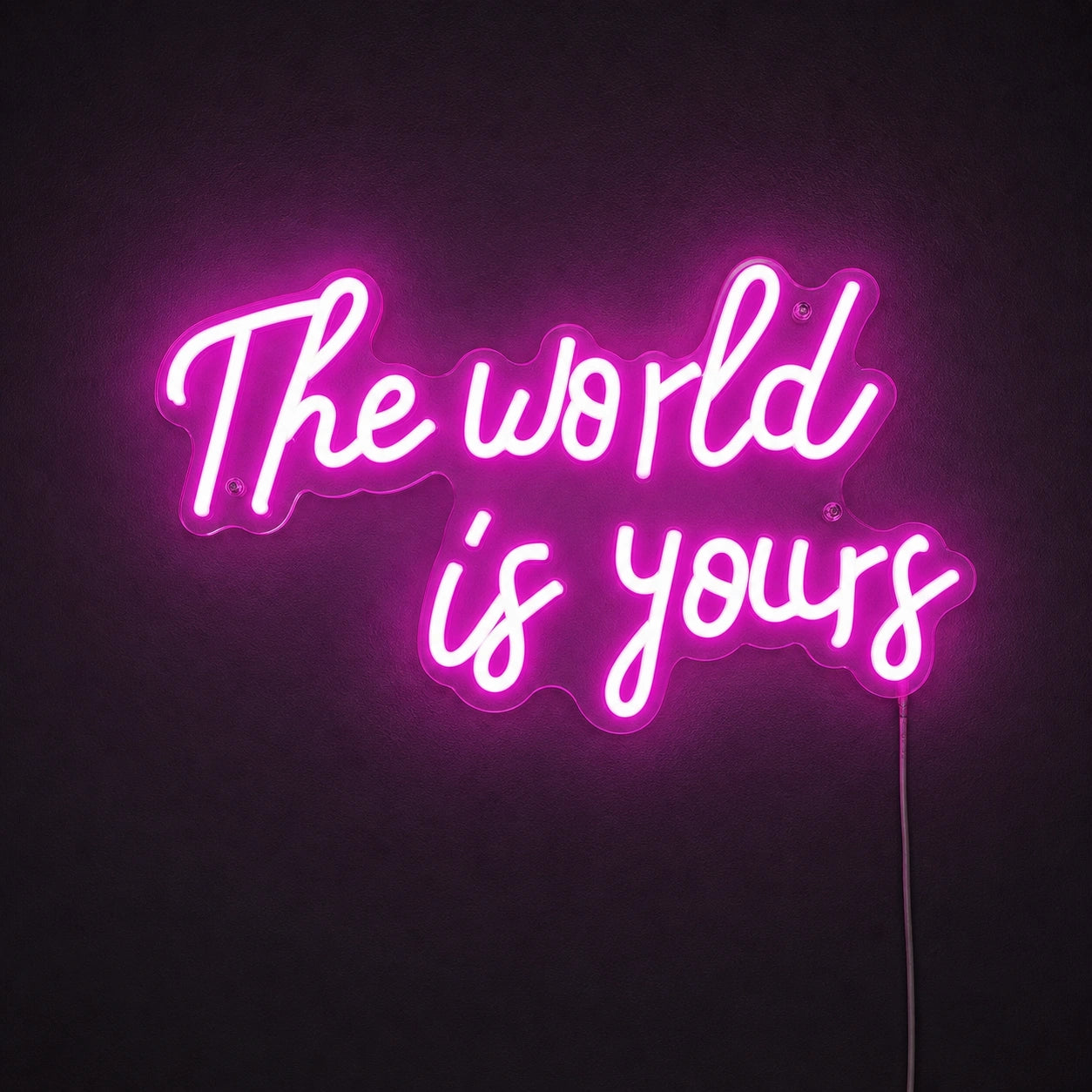 The World Is Yours Bedroom Decor LED Neon Sign main product image