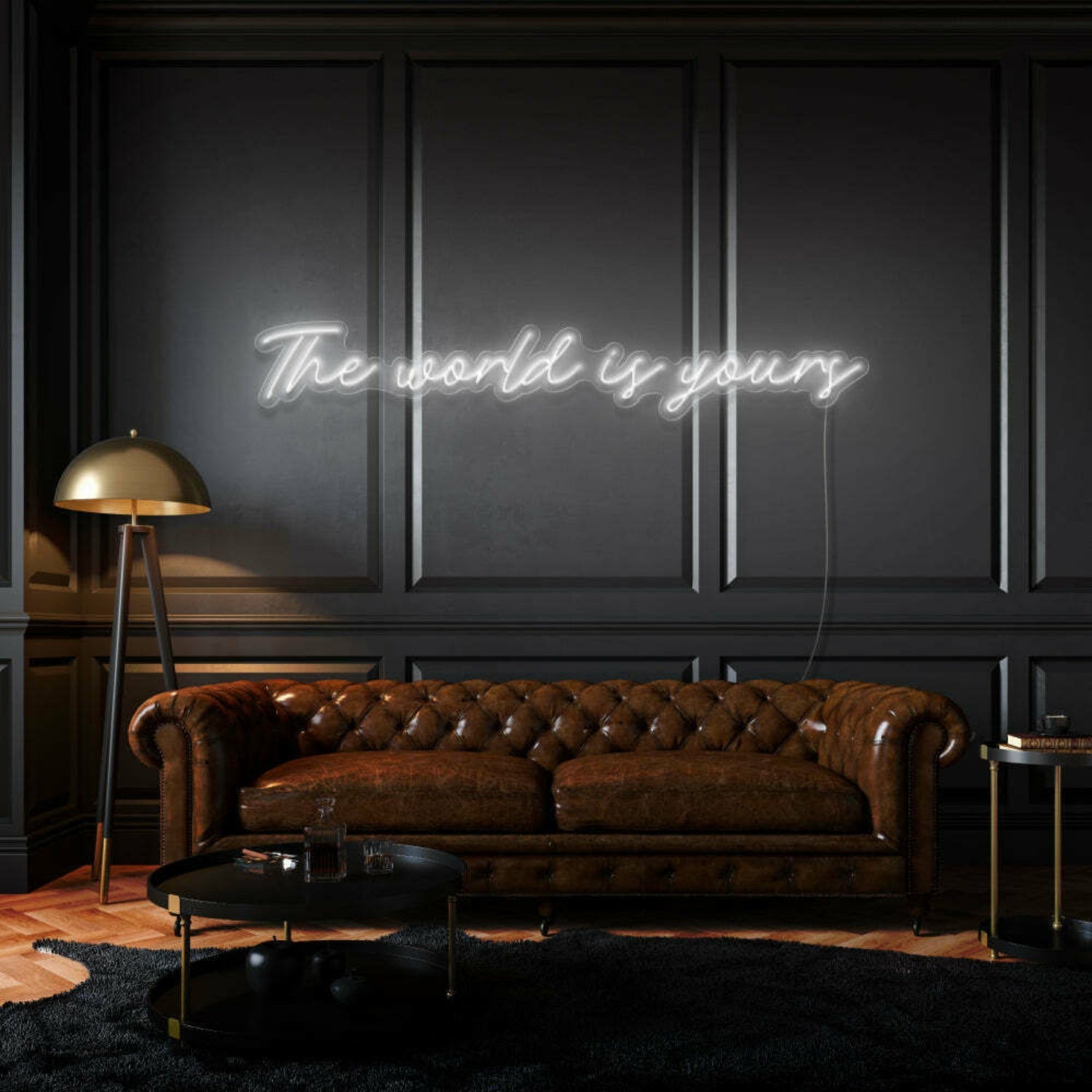 The World Is Yours Cursive Letter Led Neon Sign | Shineneon