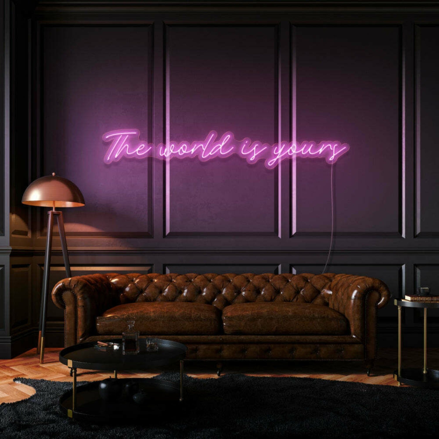The World Is Yours Cursive Letter Led Neon Sign | Shineneon