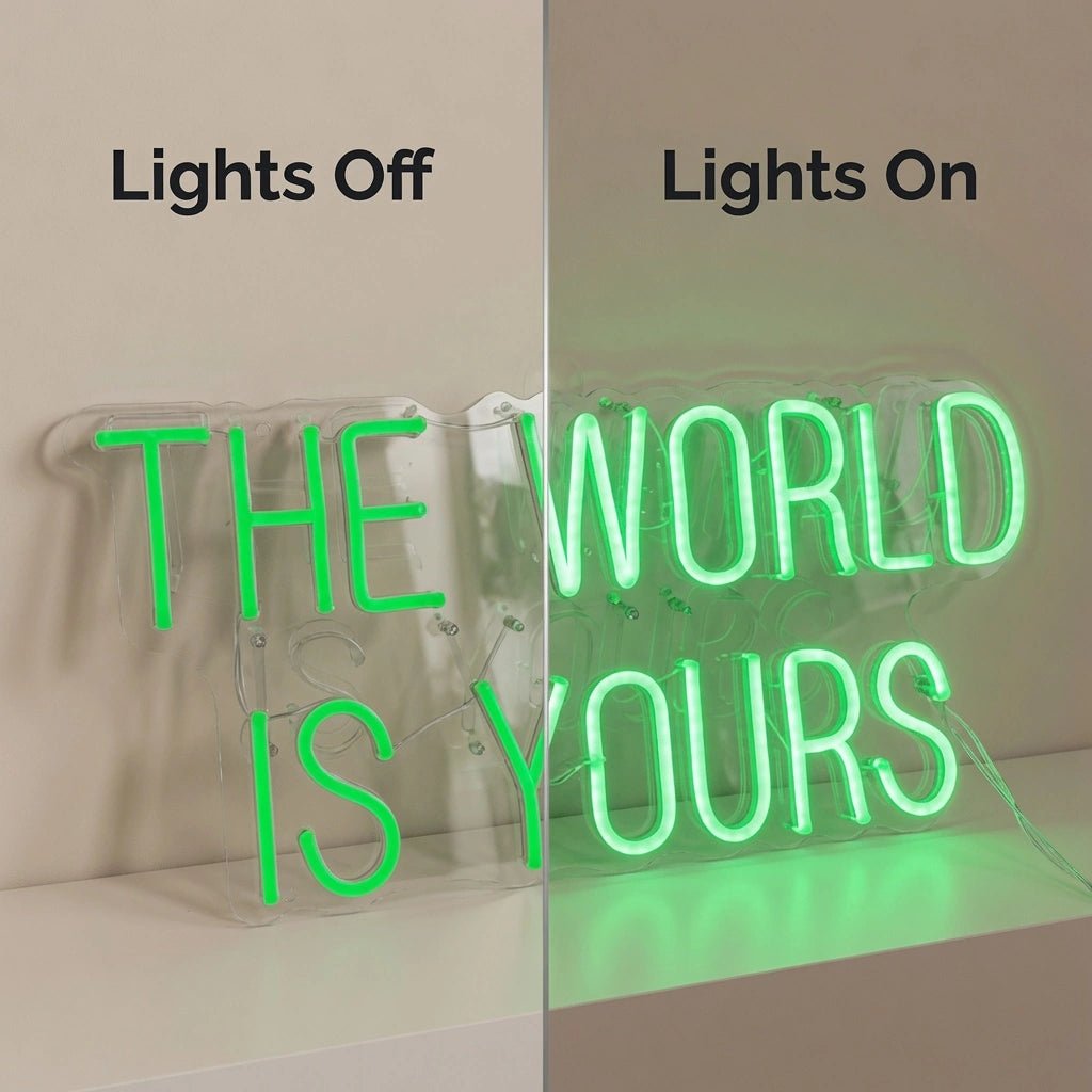 The World Is Yours LED Neon Sign Wall Decor - Shineneon