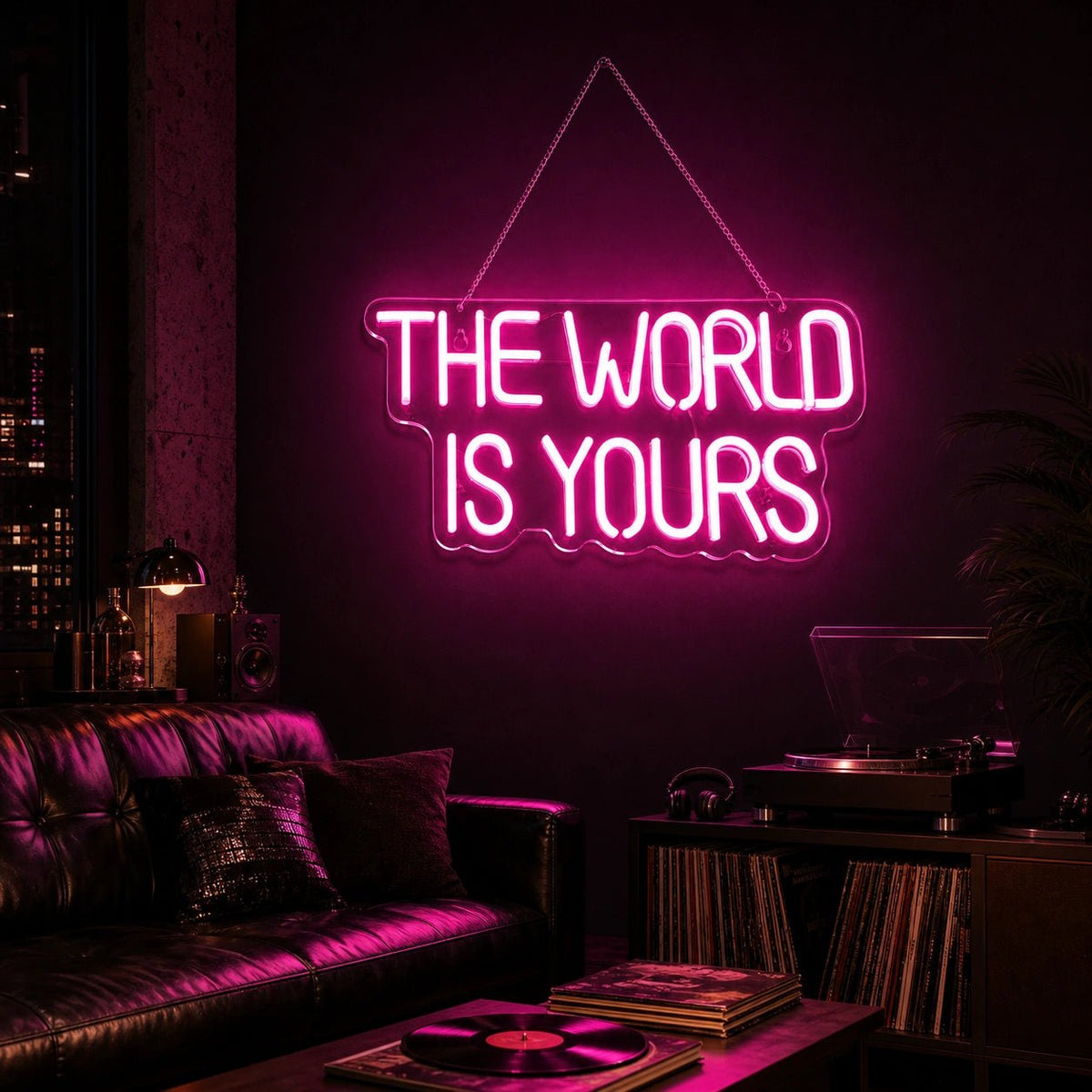 The World Is Yours Wall Art LED Neon Sign - Shineneon
