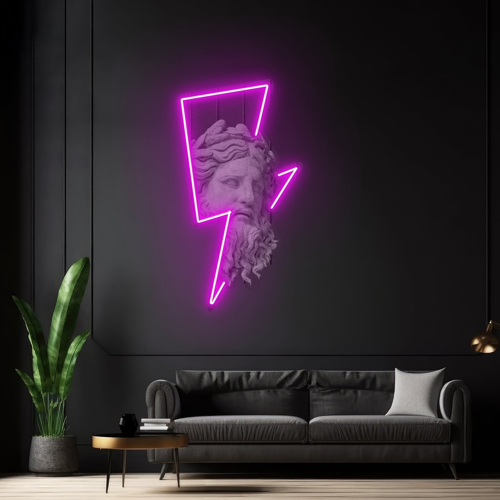 The Zeus And Thunderbolt Led Neon Acrylic Artwork For Sale - Shineneon