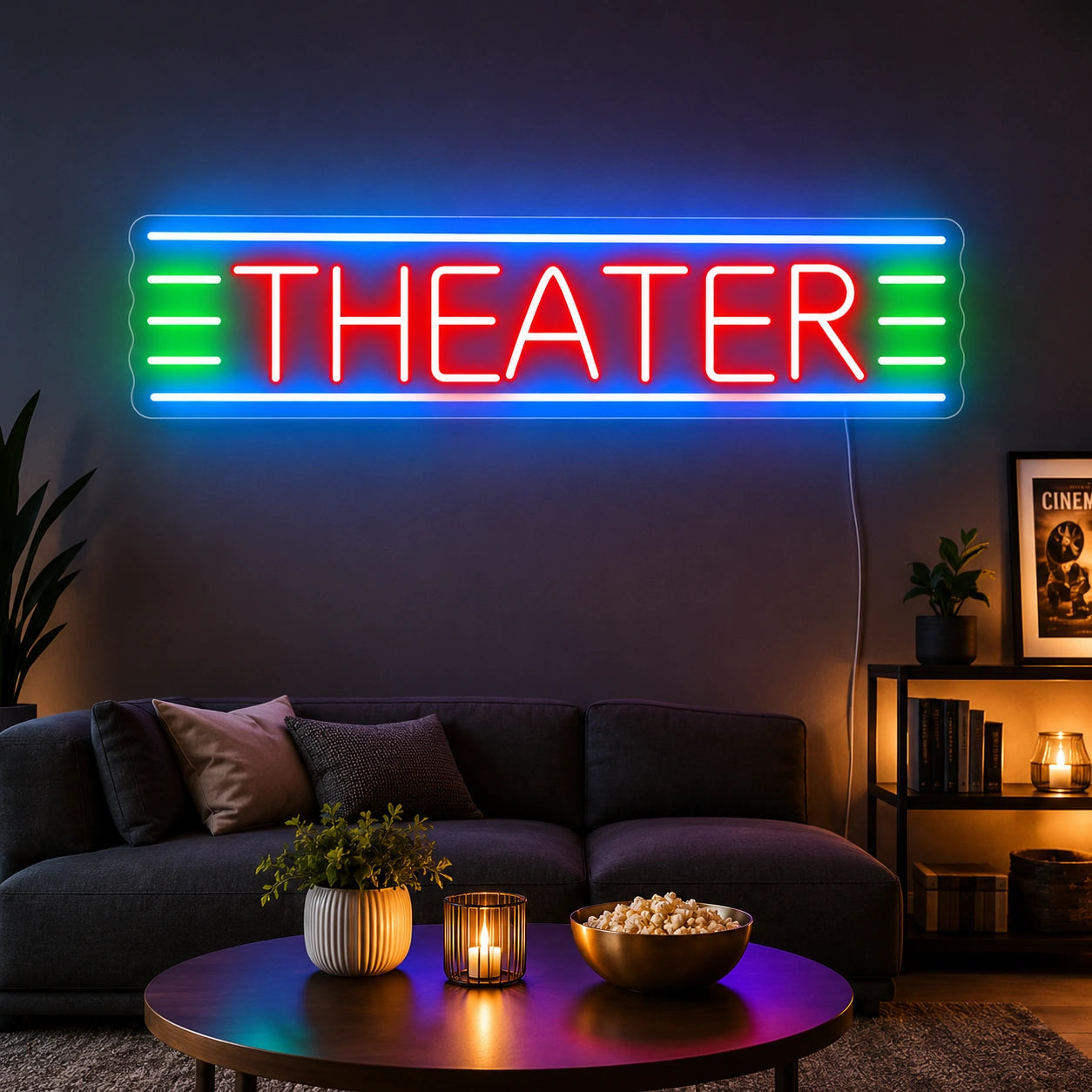 Theater Plant Wall Neon Sign LED Neon Sign high-converting product image