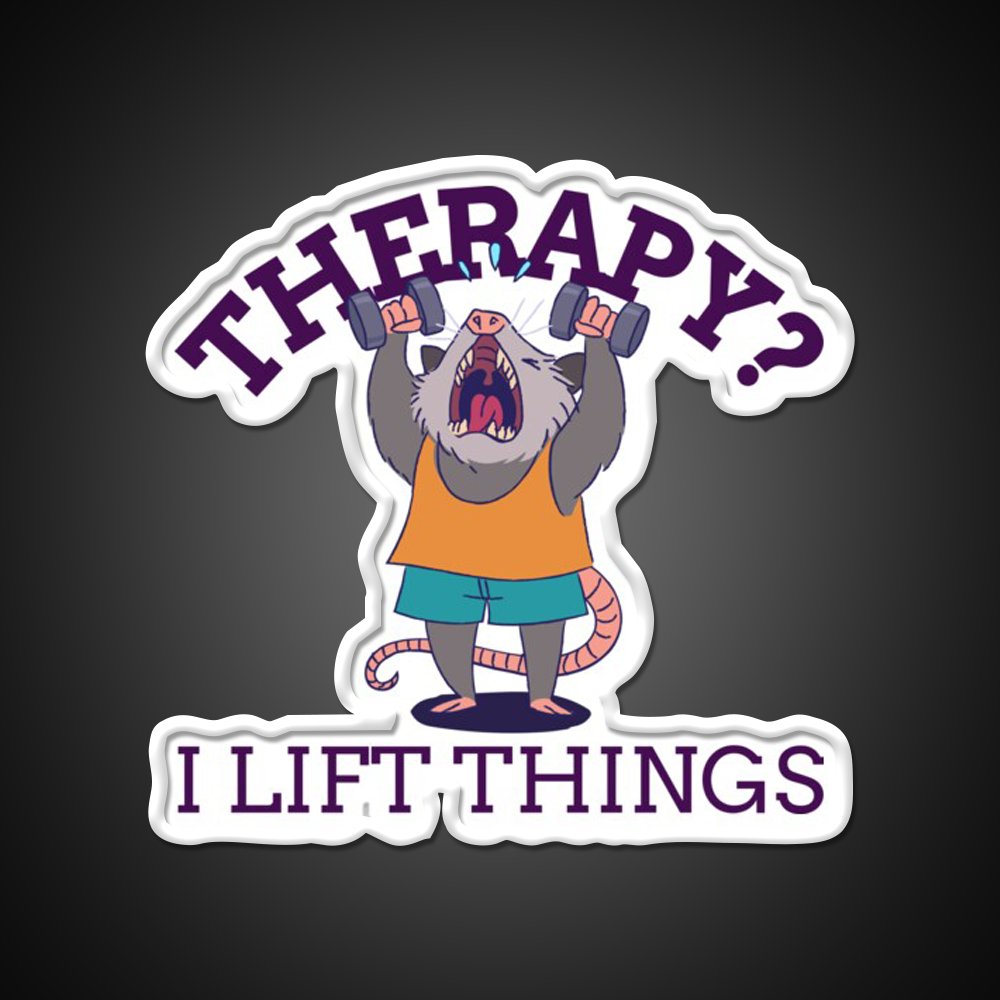 Therapy I Lift Things Gym Fitness Led Neon Sign Rgb Color