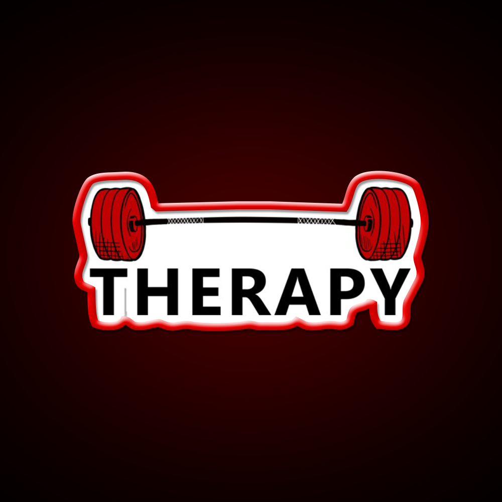 Therapy Lifting Is My Therapy Gym Fitness Led Neon Sign Rgb Color