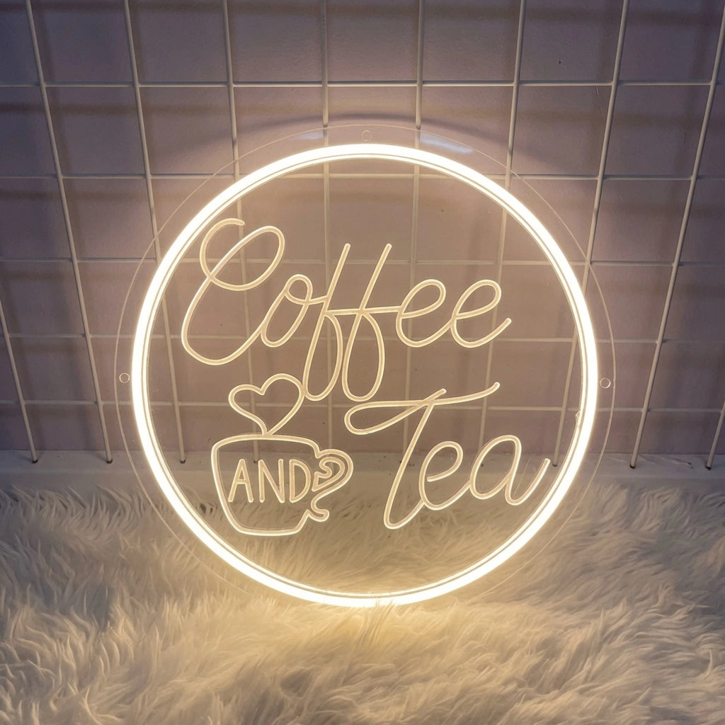 There Is A Coffee And Tea Wall Decor LED Neon Sign - 01 Original Product Image