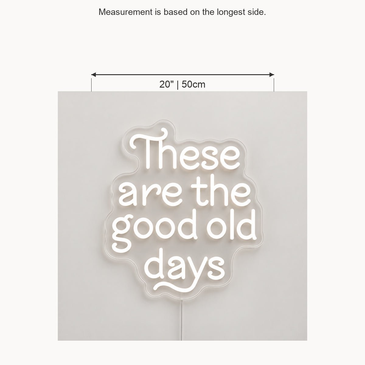 These Are The Good Old Days Block Letters Vintage LED Neon Sign Garage Neon Sign - Shineneon