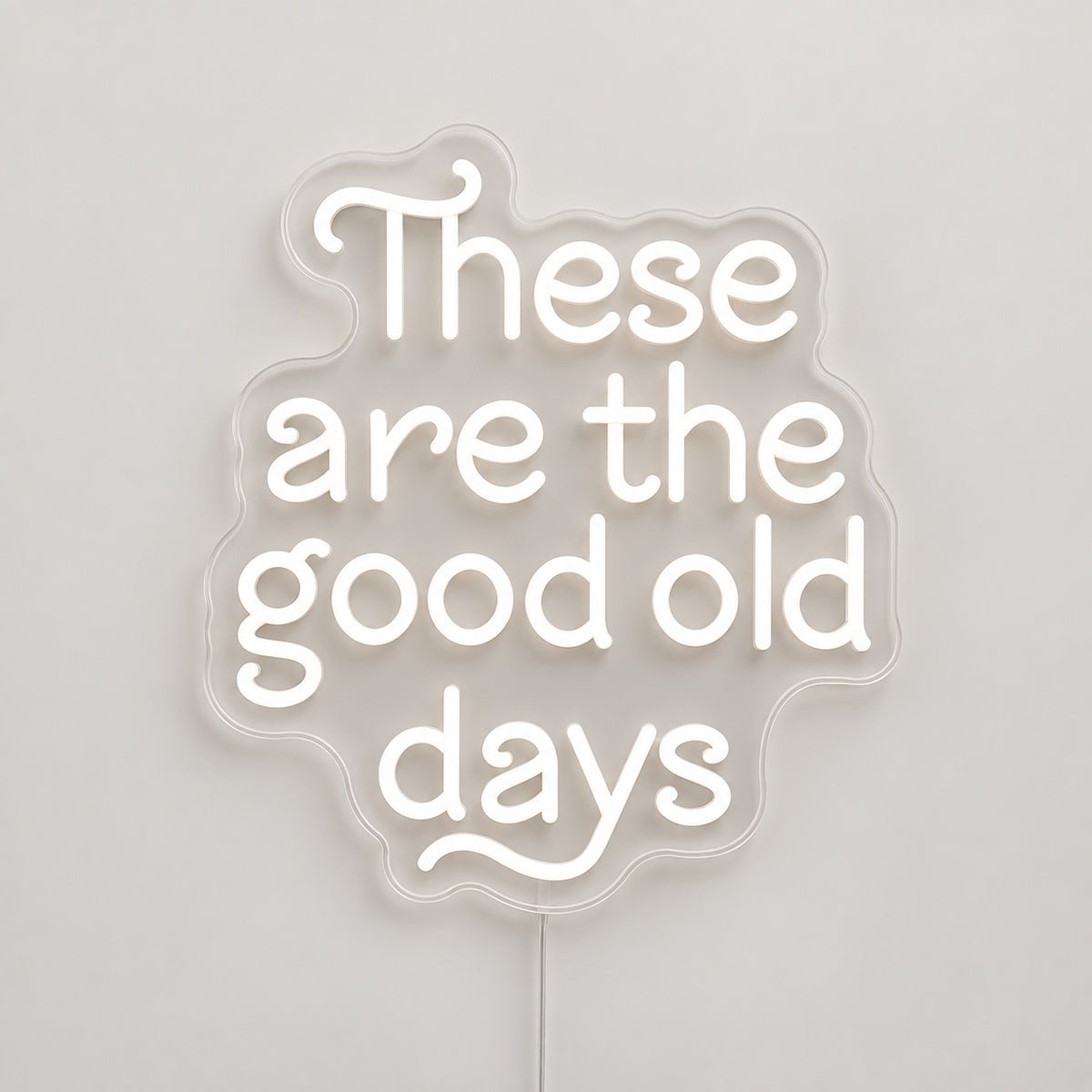 These Are The Good Old Days Block Letters Vintage LED Neon Sign Garage Neon Sign - Shineneon