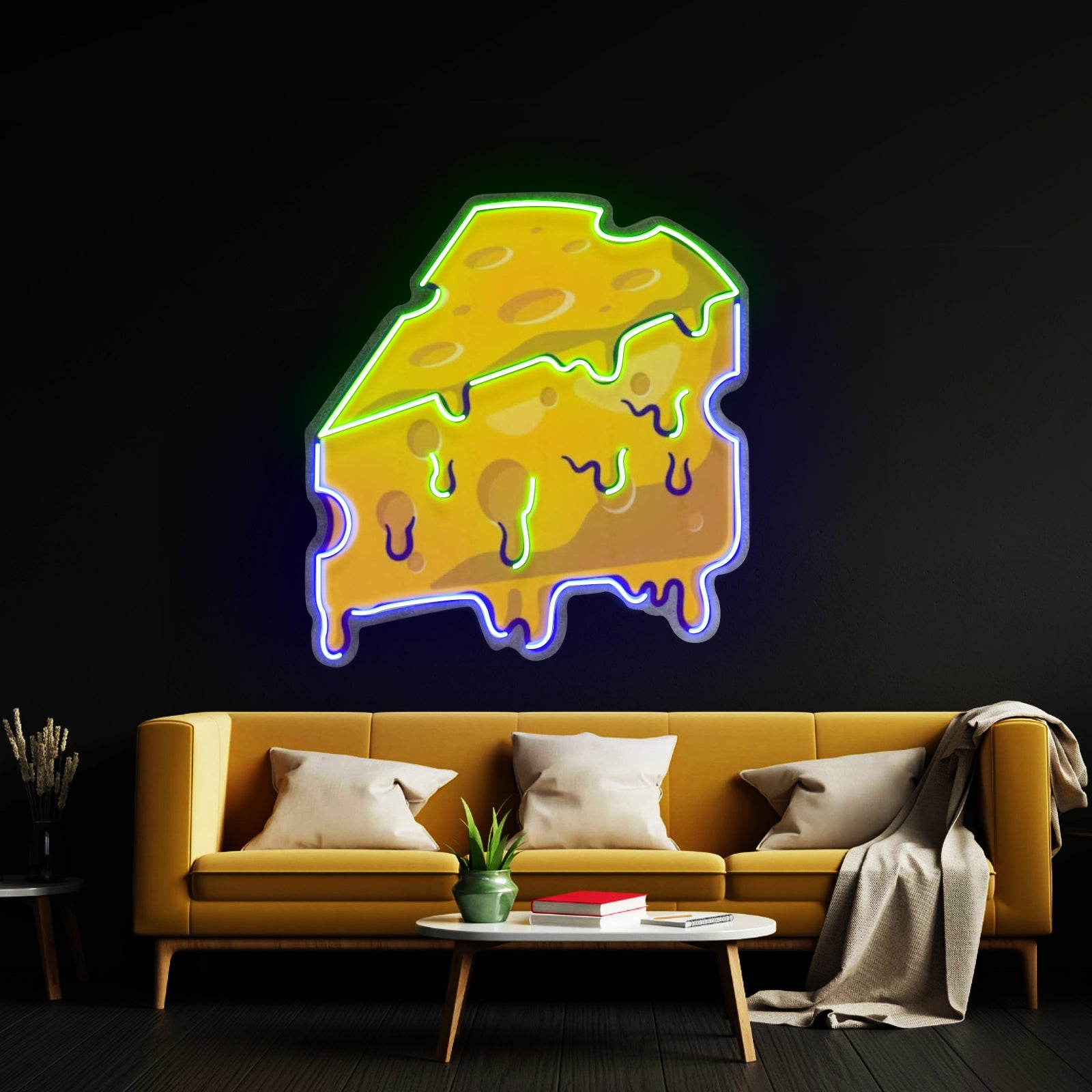 Thick Cheese Slice Custom Led Signs Artwork For Sale - Shineneon